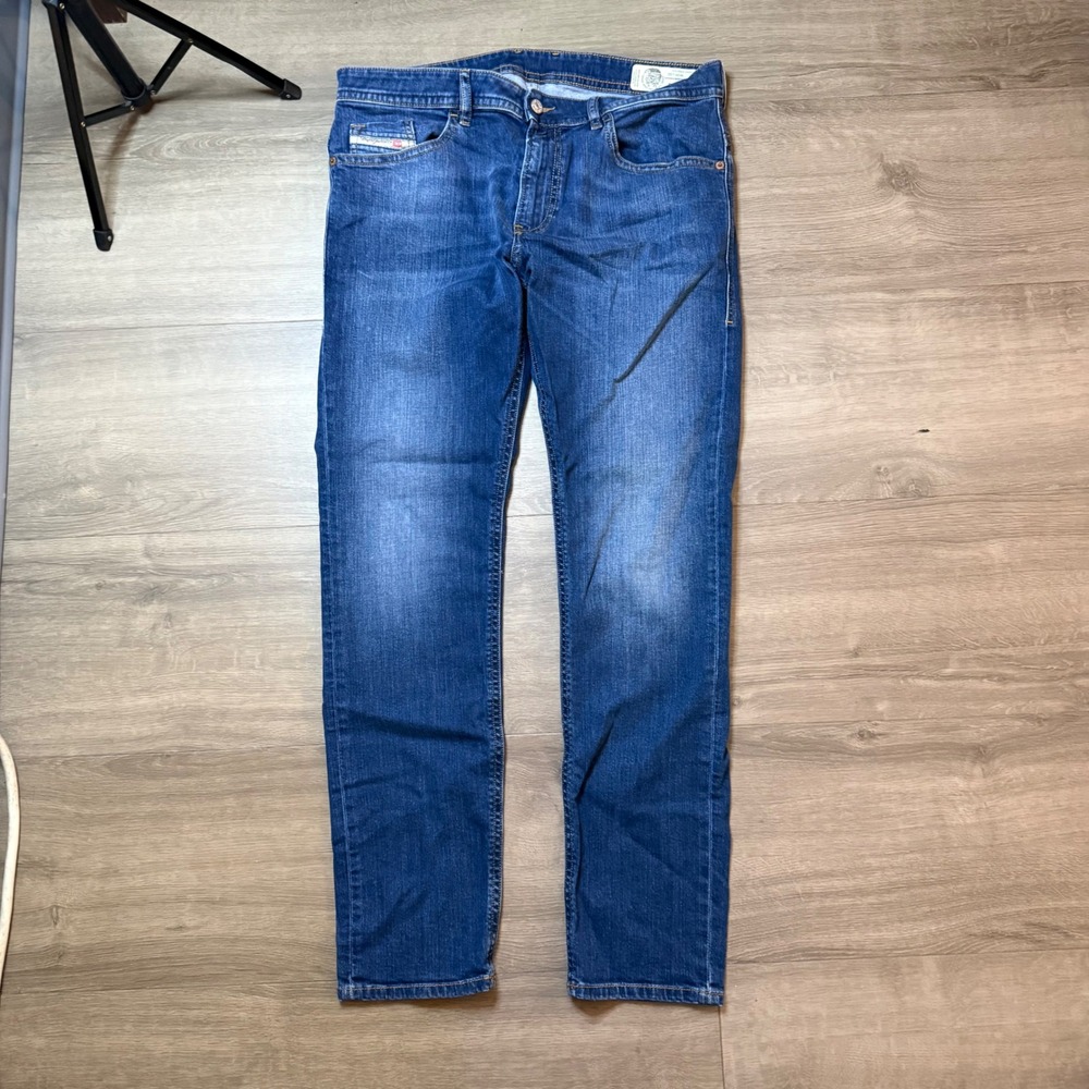 Diesel Thommer Slim-Skinny Jeans Men 34x32 Blue Stretch Denim 082AZ